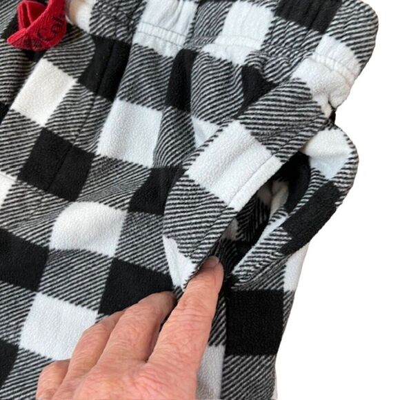 Columbia Men's Buffalo Check Black and White Fleece Pajama Pants Size Medium - Picture 3 of 10